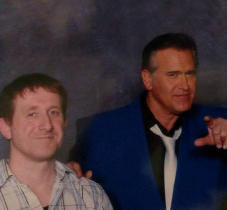 Author Kevin C. Davison (left) and Bruce Campbel (right) at Wizard World's Portland Comic Con January 2014.